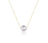 NTALJC Silver Single Pearl Choker Necklace for Women 7-8mm Freshwater Cultured Pearls Gifts Mothers Day Jewellery