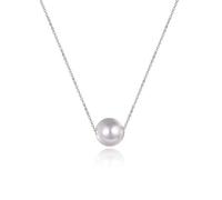 NTALJC Silver Single Pearl Choker Necklace for Women 7-8mm Freshwater Cultured Pearls Gifts Mothers Day Jewellery