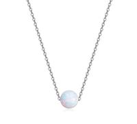NTALJC Silver Single Pearl Choker Necklace for Women 7-8mm Freshwater Cultured Pearls Gifts Mothers Day Jewellery