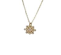 NTALJC Silver Style Natural Moonstone Hollow Pendant Necklace Women Dress Jewelry Accessories