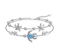 NTALJC Silver Witches Knot/Butterfly/Dragonfly Bracelet Silver Luck Irish Celtic Knot Moon Charm Bracelet Triquetra Wicca Magick Jewelry for Women Girls Gifts