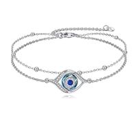 NTALJC Silver Witches Knot/Butterfly/Dragonfly Bracelet Silver Luck Irish Celtic Knot Moon Charm Bracelet Triquetra Wicca Magick Jewelry for Women Girls Gifts