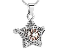 NTALJC Snowflake Cremation Jewelry Memorial Urn Necklaces for Ashes Love Memory Cremation Urn Pendant for Ashes-b