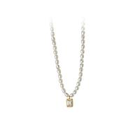 NTALJC Sparkling Square NecklStacked Pearl Temperament Women Jewelry Pearl Chain Choker Handmade (Gem Color : Navy blue)
