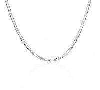 NTALJC Sterling Silver 16/18/20/22/24/26/28/30 inches 4MM Full Sideways Chain Necklace For Women Men Wedding Jewelry Gift