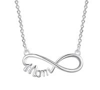 NTALJC Sterling Silver 18 Inch Mom Pendant For Woman Jewelry Give Mother Gift