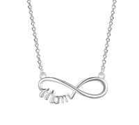 NTALJC Sterling Silver 18 Inch Mom Pendant For Woman Jewelry Give Mother Gift