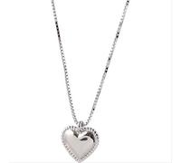 NTALJC Sterling Silver Crystal Heart Pendant For Women Wedding Pary Jewelry Choker Collar Gift