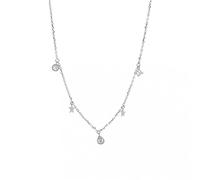 NTALJC Sterling Silver Crystal Round Necklaces & Pendants For Women Wedding Jewelry Chokers