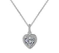 NTALJC Sterling Silver Forever Heart Big Single Pendant Dainty Jewelry For Women Lady Valentine