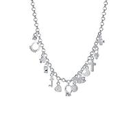 NTALJC Sterling Silver Heart Moon Star Cross Square Pendant For Women Wedding Engagement Jewelry