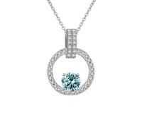 NTALJC Sterling Silver Pendant For Women Jewelry Moissanite Diamond Necklace With Setting Moissanite Stone