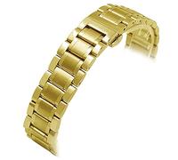 NTALJC Strap Business Band 14mm 20mm 24mm Steel Metal Bracelet Black Rose Gold Silver
