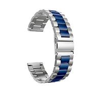 NTALJC Strap Classic Stainless Steel Band Traditional and Smart Band Wristband Metal Wristband /22Mm/Silver Black