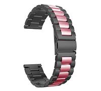 NTALJC Strap Classic Stainless Steel Band Traditional and Smart Band Wristband Metal Wristband /22Mm/Silver Black