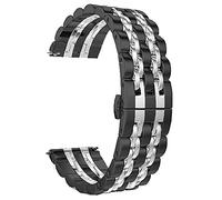 NTALJC Strap Quick Release Steel Strap For 20mm Butterfly Buckle Detachable Solid Metal Wristband Bracelet