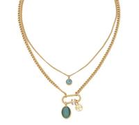 NTALJC Stylish Pendant Necklace Jewelry Accessory with Emerald and Moonstone Accents