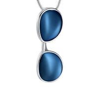 NTALJC Sunglass Cremation Jewelry for Ashes Memorial Urn Pendant Ashes Locket Keepsake Urn Necklaces Ashes Jewelry-Blue