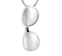 NTALJC Sunglass Cremation Jewelry for Ashes Memorial Urn Pendant Ashes Locket Keepsake Urn Necklaces Ashes Jewelry-Sliver