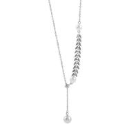 NTALJC Tahitian Pearl Pendant Necklace Women Silver Jewelry Necklace Wedding Pendants Girls