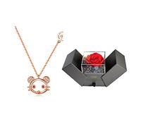 NTALJC The Exquisite Shape Implication you are in My Heart, for Women,Clavicle NecklTotal Length 15.75in Handmade (Color : B)