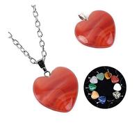 NTALJC Unique Heart Shape Red Agate Necklace Pendant Fashion Accessory for Christmas Thanksgiving Birthday Present jewellery