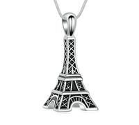 NTALJC Urn Necklace for Ashes Men's Cremation Jewelry Lighthouse Memorial Urn Necklace For Loves One Ashes Holder-Silver
