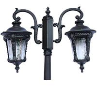 NTALJC V-intage Die-cast Aluminum 2-Heads Glass Lantern Street Light Victorian Traditional Outdoor Column Light IP55 Waterproof Patio Lighting Fixture Pillar Light,