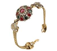 NTALJC Vintage Bracelet Plated Rhinestone Resin Bracelet for Women Gift,Necklace,Bracelets