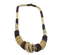 NTALJC Vintage Coconut Shell Pendant Necklace for Women Fashionable Chain Necklace with Natural Elements for Casual and Formal Wear
