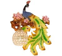 NTALJC Wall Lighting Fixtures Peacock Model Wall Sconce Lamp, European Style Crystal Peacock Wall Light, Retro Multi Color Hand Painted Peacock Wall Lamp for ng Room/Bedroom, Office, Front h Dec