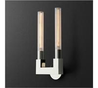 NTALJC Wall Sconces American Style Copper Glass Wall Light Modern Background Decor Wall Sconce Wall Mounted Lighting Fixture Compatible（Gold-2 Heads）