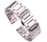 NTALJC watch strap band 316l stainless steel blue silver women men metal straight end links 18 20 21 22mm 23mm 24mm