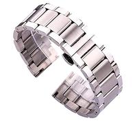 NTALJC watch strap band 316l stainless steel blue silver women men metal straight end links 18 20 21 22mm 23mm 24mm