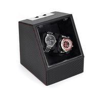 NTALJC Winder Automatic Double Winder for 2 Watches PU Leather Wooden Rotating Watches Display Case Box 4 TPD Modes Self-Winding Mechanical Storage Case with Quiet Motor (Color : B)