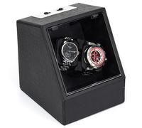 NTALJC Winder Automatic Double Winder for 2 Watches PU Leather Wooden Rotating Watches Display Case Box 4 TPD Modes Self-Winding Mechanical Storage Case with Quiet Motor (Color : B)