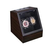 NTALJC Winder Automatic Double Winder for 2 Watches PU Leather Wooden Rotating Watches Display Case Box 4 TPD Modes Self-Winding Mechanical Storage Case with Quiet Motor (Color : B)