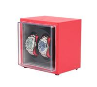 NTALJC Winder Automatic Double Winder with Quiet Japanese Motor Flexible Pillows 4 Rotation Mode Setting Fit Lady and Man Watches Battery Powered and AC Adapter(Red) Atmosphere Winder