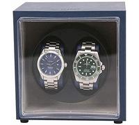 NTALJC Winder Automatic Winder Box Storage Box Double Automatic Winder, 2+0 Watches Storage Boxes 5 Rotation Modes Winder,Blue Winder