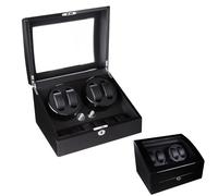 NTALJC Winder Automatic Winder for 4 Watches and 6 Storage Case Wooden Self Winding Mechanical Box 5 TPD Modes with Quiet Motor for Men and Women Watches (Color : C) Atmosphere Watch