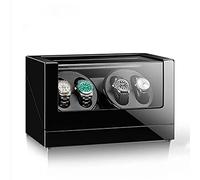 NTALJC Winder Display Box Wooden Automatic Winder for 4 Watches Display Case with Quiet Japanese Motor Piano Paint Exterior 4 Rotation Mode Dual Power Supply Winder