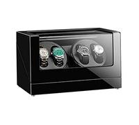 NTALJC Winder Winder Box 4 for Automatic Watches Wooden Piano Finish Quiet Motor 4 Rotation Mode Setting Fit Lady Man Watches,C Winder