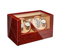 NTALJC Winder Winder Box 4 for Automatic Watches Wooden Piano Finish Quiet Motor 4 Rotation Mode Setting Fit Lady Man Watches,C Winder
