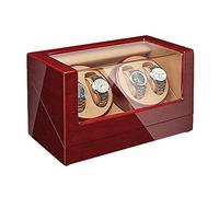 NTALJC Winder Winder Box 4 for Automatic Watches Wooden Piano Finish Quiet Motor 4 Rotation Mode Setting Fit Lady Man Watches,C Winder