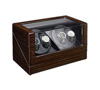 NTALJC Winder Winder Box 4 for Automatic Watches Wooden Piano Finish Quiet Motor 4 Rotation Mode Setting Fit Lady Man Watches,C Winder