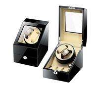 NTALJC Winder Winder for Watches Automatic Winder Box with 2 Winder Positions 3 Storage Spaces Wood Shell with Piano Paint and Ultra-Quiet Motors(C) Atmosphere Winder