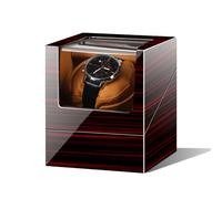 NTALJC Winder Wooden Single Automatic Winder PU Leather Pillow with Quiet Motor Storage Display Case Battery Powered or AC Adapter for Men and Women(E) Atmosphere Winder