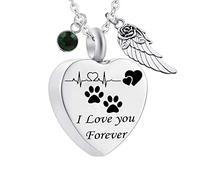 NTALJC with Wings, for Pets Steel Shape Dog Paw Prints I Love You Forever for Women