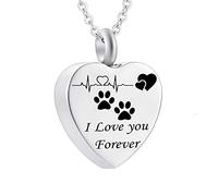 NTALJC with Wings, for Pets Steel Shape Dog Paw Prints I Love You Forever for Women