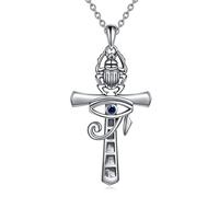 NTALJC Wolf/Owl/Dragon/Horse Viking Necklace Silver Wolf Viking Necklace for Men Abalone Shell Animal Jewelry for Women Men Unisex Birthday Gift